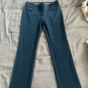Ann Taylor Straight Ponte Pant, Size 4, Teal